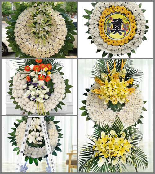 山东青岛即墨市通济街道阎家岭村花圈速递